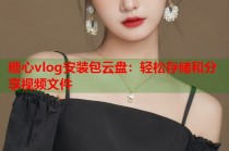糖心vlog安装包云盘：轻松存储和分享视频文件