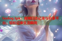 txvlog.tpk：视频日志记录与分享平台，轻松记录生活瞬间