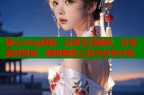 糖心vlog原版：记录生活瞬间，分享美好时光，随时随地上传与好友分享