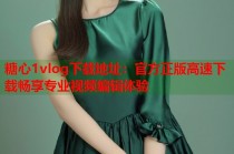 糖心1vlog下载地址：官方正版高速下载畅享专业视频编辑体验