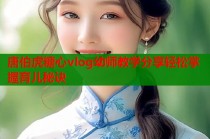 唐伯虎糖心vlog幼师教学分享轻松掌握育儿秘诀