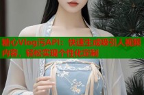 糖心Vlog污API：快速生成吸引人视频内容，轻松实现个性化定制