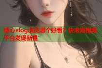 糖心vlog演员哪个好看？快来短视频平台发现新星