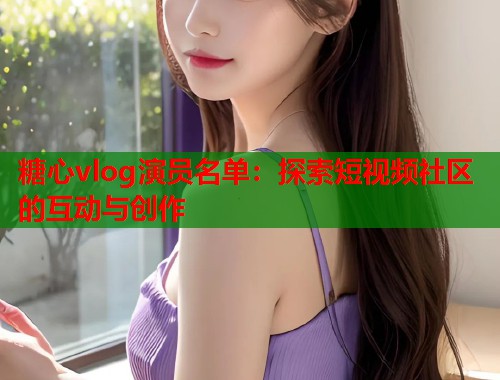 糖心vlog演员名单：探索短视频社区的互动与创作  第1张