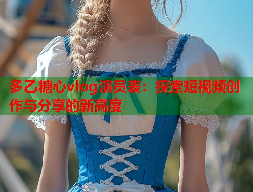 多乙糖心vlog演员表：探索短视频创作与分享的新高度  第1张