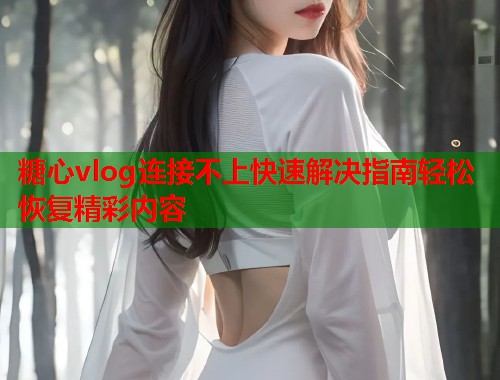 糖心vlog连接不上快速解决指南轻松恢复精彩内容  第1张