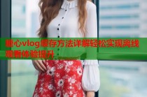 糖心vlog缓存方法详解轻松实现离线观看体验提升