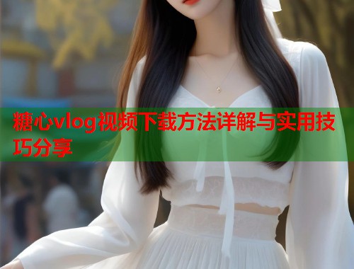 糖心vlog视频下载方法详解与实用技巧分享  第1张