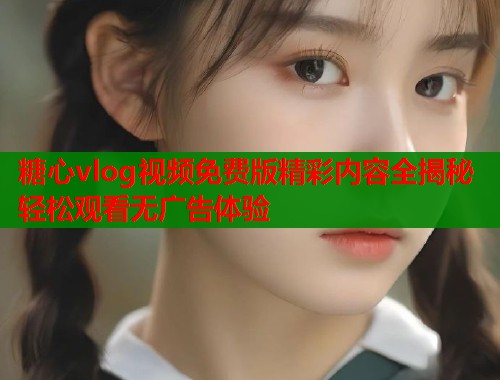 糖心vlog视频免费版精彩内容全揭秘轻松观看无广告体验  第1张